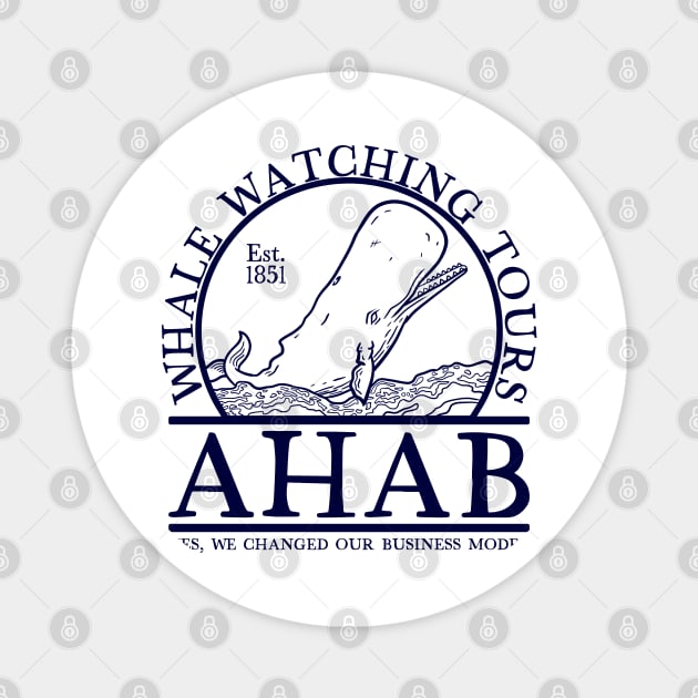 Ahab Whale Watch (Lineal) Magnet by nickbeta